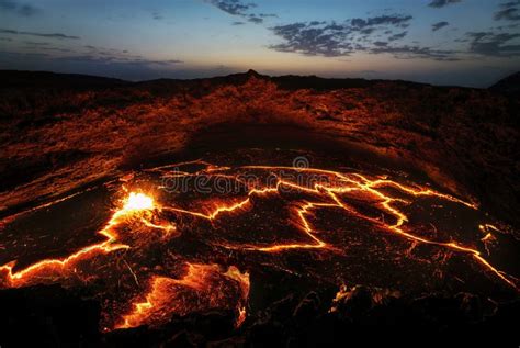 Erta Ale Volcano Ethiopia stock image. Image of flow - 103862917