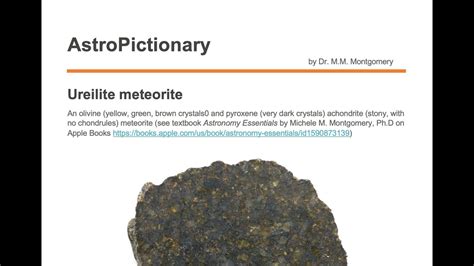 ureilite meteorite - YouTube