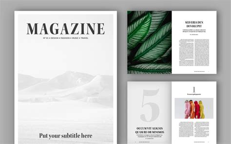 Minimalist Magazine Templates Layout (A4+US)