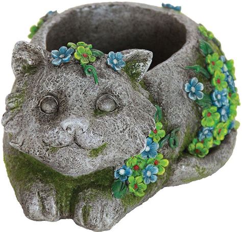 Outdoor Planter cat | Cat planter, Floral cat, Animal planters