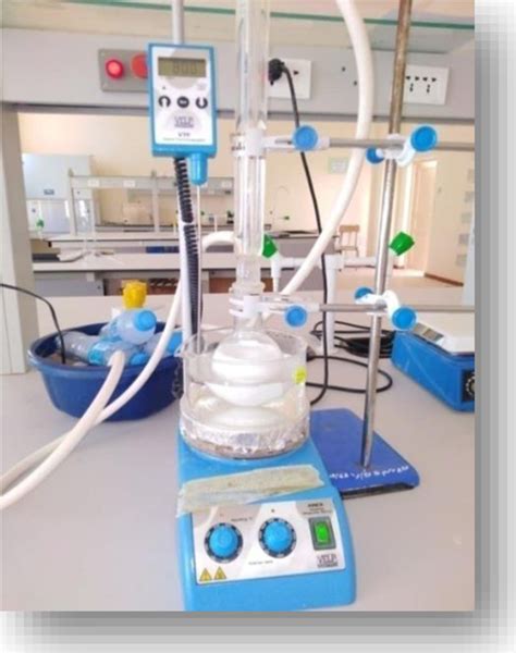 A photo showing the assembly of synthesis of cellulose nanocrystals ...