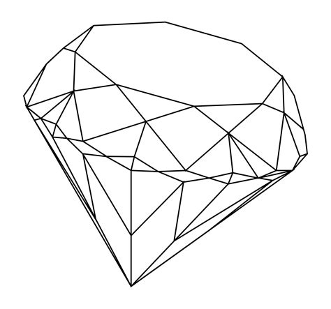 Clipart - diamond - line illustration | Diamond sketch, Diamond drawing ...