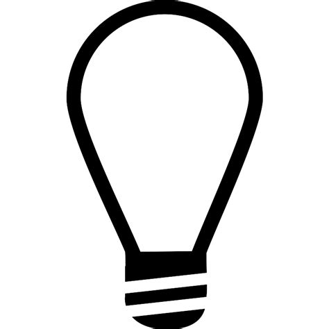 Lamp Light Bulb Outline Vector SVG Icon - SVG Repo