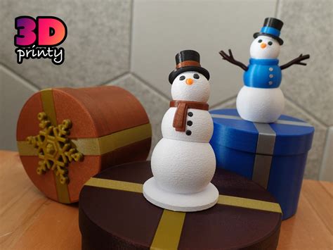 Snowman Topper for Twist Lock Boxes por 3D Printy | Descargar modelo STL gratuito | Printables.com