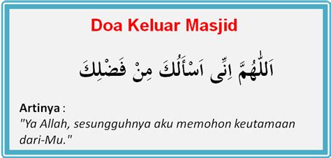 Bacaan Doa Masuk Masjid Dan Keluar Masjid Lengkap Beserta Latin Dan Terjemahnya - Doa Harian Islami