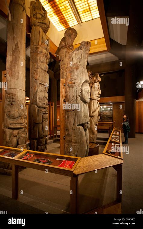 Old totem poles. Totem Heritage Center. Ketchikan. Alaska. USA Stock Photo - Alamy