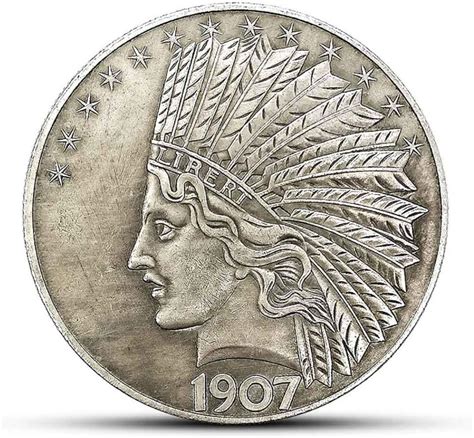 DDTing Antique Liberty Indian Head TEN-Dollars Coin - Great American ...