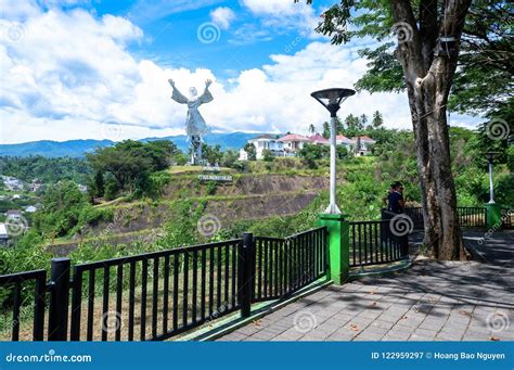 Statue of Christ Blessing in Manado, North Sulawesi Editorial Photography - Image of highlands ...