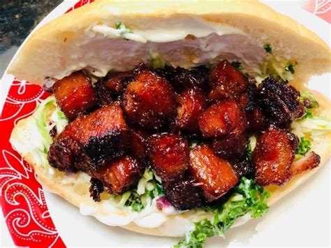 Sous Vide BBQ Pork Belly Burnt Ends Sandwich Recipe