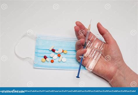 Injection Syringe and Multicolored Tablets and Drug Capsules Stock Image - Image of health ...