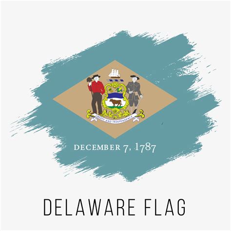 USA State Delaware Grunge Vector Flag Design Template 18811298 Vector ...