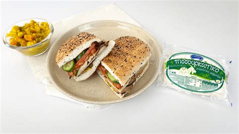 Traditional Toasted Cyprus Sandwich Lountza-Halloumi with Piccalilli ...