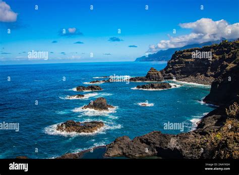 Seixal Madeira / Natural Beaches St Black Sand Of Cais Do Seixal Madeira Island Portugal Stock ...