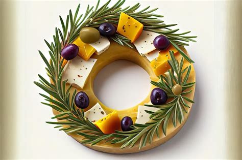 Premium Photo | Rosemary wreath christmas appetizer