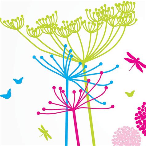 fluoro dandelions wall stickers by funky little darlings | notonthehighstreet.com