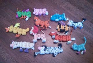 Word World PBS Kids Plush Magnets Pull Apart Duck Pig Dog Bee Sheep