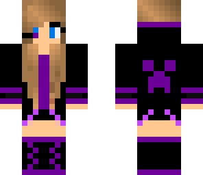 Purple Gamer Girl | Minecraft Skin