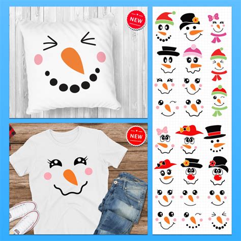 Snowman Faces Bundle Svg – MasterBundles