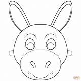 Donkey Mask coloring Page  Free Printable Coloring Pages sketch template