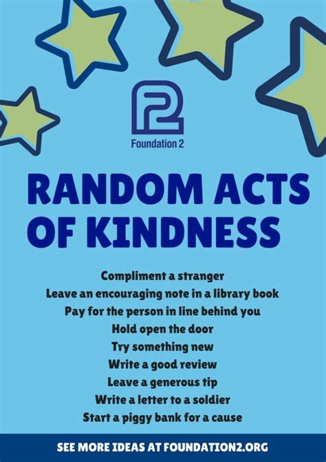 Random Acts of Kindness | Foundation 2 Crisis Center | Crisis prevention and intervention