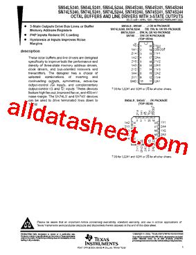 74LS244 데이터시트(PDF) - Texas Instruments