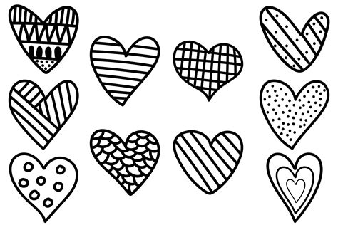 Cute Doodle Hearts Graphic by Sarita_Kidobolt · Creative Fabrica