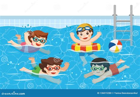 Animated Clipart Kids Swimming