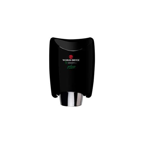 World Dryer SMARTdri Plus Automatic Hand Dryer, Black Aluminum, 120V