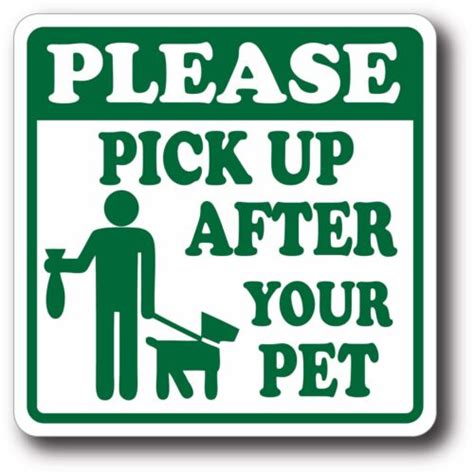 3.5" X 3.5" PLEASE PICK UP DOG POOP STICKER OUTDOOR WEATHERPROOF | eBay