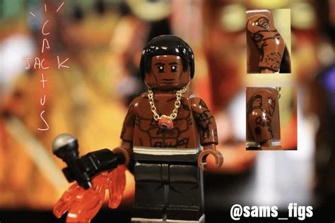 Custom LEGO Travis Scott Minifigure : travisscott