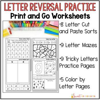 Letter Reversals Intervention Activities and Worksheets | TPT