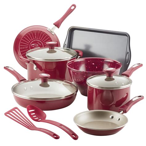 Cookware Home & Garden Rachael Ray 12-Piece Classic Brights Nonstick Pots and Pans Set/Cookware ...