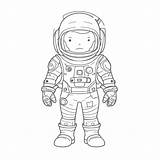 Space Astronaut Coloring Page To Print Outline Sketch Drawing Vector  sketch template