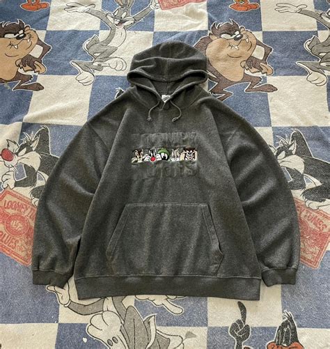 Vintage Vintage looney tunes fleece pullover hoodie | Grailed