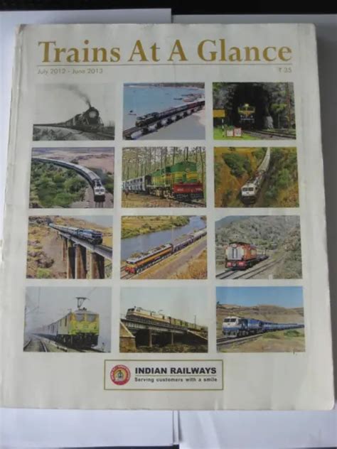 INDIAN RAILWAYS TIMETABLE Book - Trains at a Glance + Map, July 2012 ...