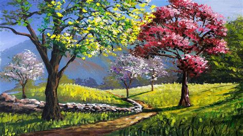 Paintings Of Trees In Spring