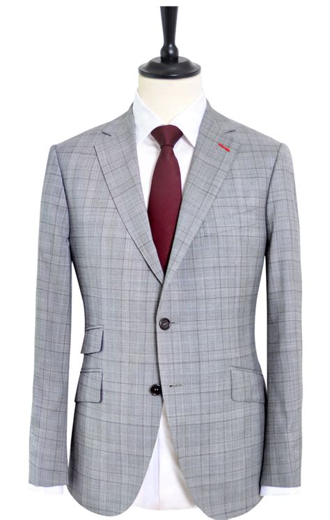 GLEN PLAID LIGHT GREY SUIT | Mayo Clothier