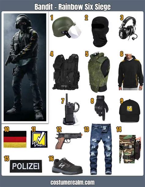 How To Dress Like Dress Like Bandit From Rainbow Six Siege Guide For ...