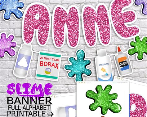 Slime Party Decorations Slime Party Banner Files Pink | Etsy | Slime party, Slime party ...