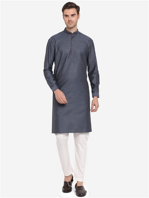 Buy Modi Men Kurta Grey Straight Kurta - Kurtas for Men 13694228 | Myntra