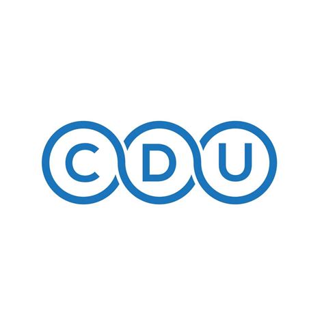 diseño de logotipo de letra cdu sobre fondo blanco. concepto de ...