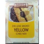 Baker's Corner Deluxe Moist Yellow Cake Mix: Calories, Nutrition Analysis & More | Fooducate