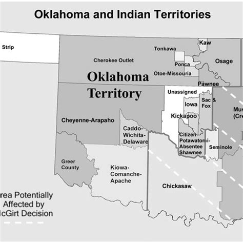 Five "Civilized" Tribes and other land designations in Oklahoma circa... | Download Scientific ...