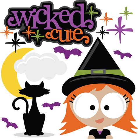 Wicked Cute SVG scrapbook title witch svg scrapbook cut file free svg cuts halloween cut files