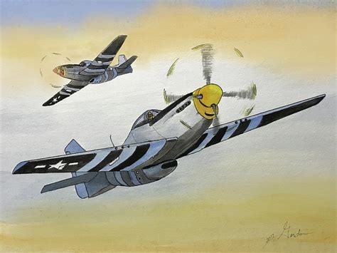 P-51 Mustang Painting by Gordan Graham - Pixels