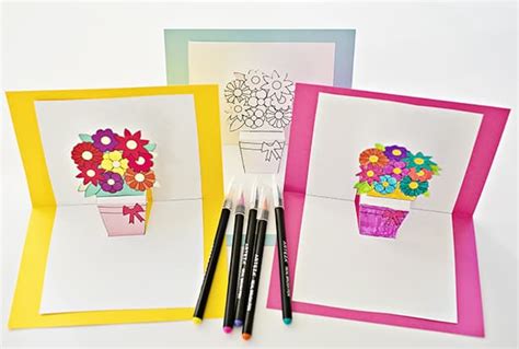 Free Printable Flower Pop Up Card Templates | Best Flower Site