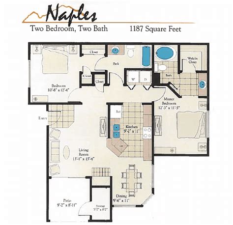 2 Bedroom Floor Plans