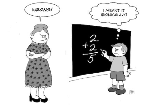 Irony vs. Sarcasm By fonimak | Education & Tech Cartoon | TOONPOOL