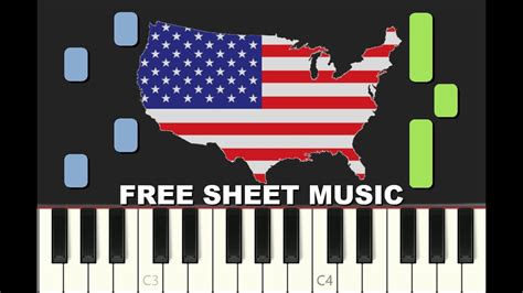 UNITED STATES NATIONAL ANTHEM, EASY Piano Tutorial with free Sheet ...