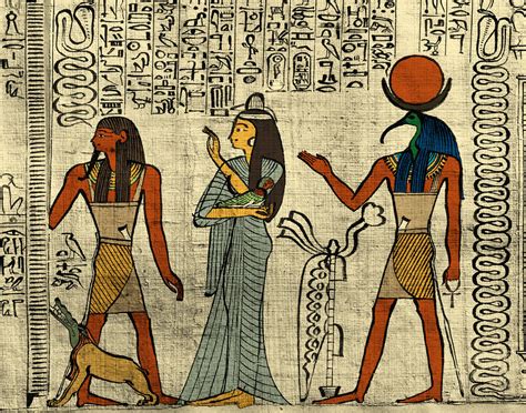 Papyrus Painting, Thebes, Ancient Egypt Painting by George Holton - Pixels